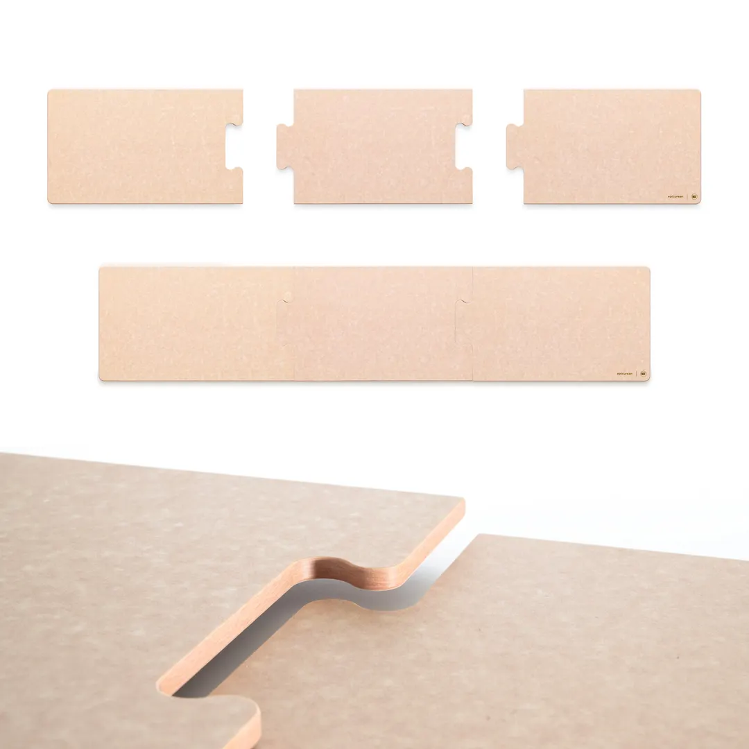 Epicurean 629-481001 Puzzle Board, 48" x 10" x 3/8" Natural Composite, NSF, Heat-Resistant 350°F