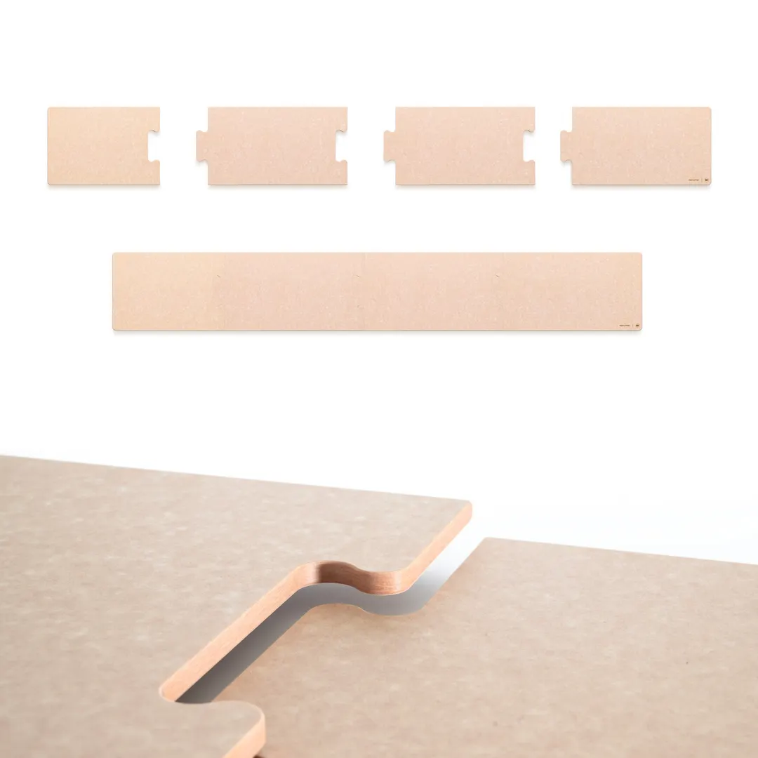 Epicurean 629-721001 Stock Puzzle Cutting Board, 72" x 10" x 3/8" Composite, 4‑Piece, 350°F, KnifeSafe