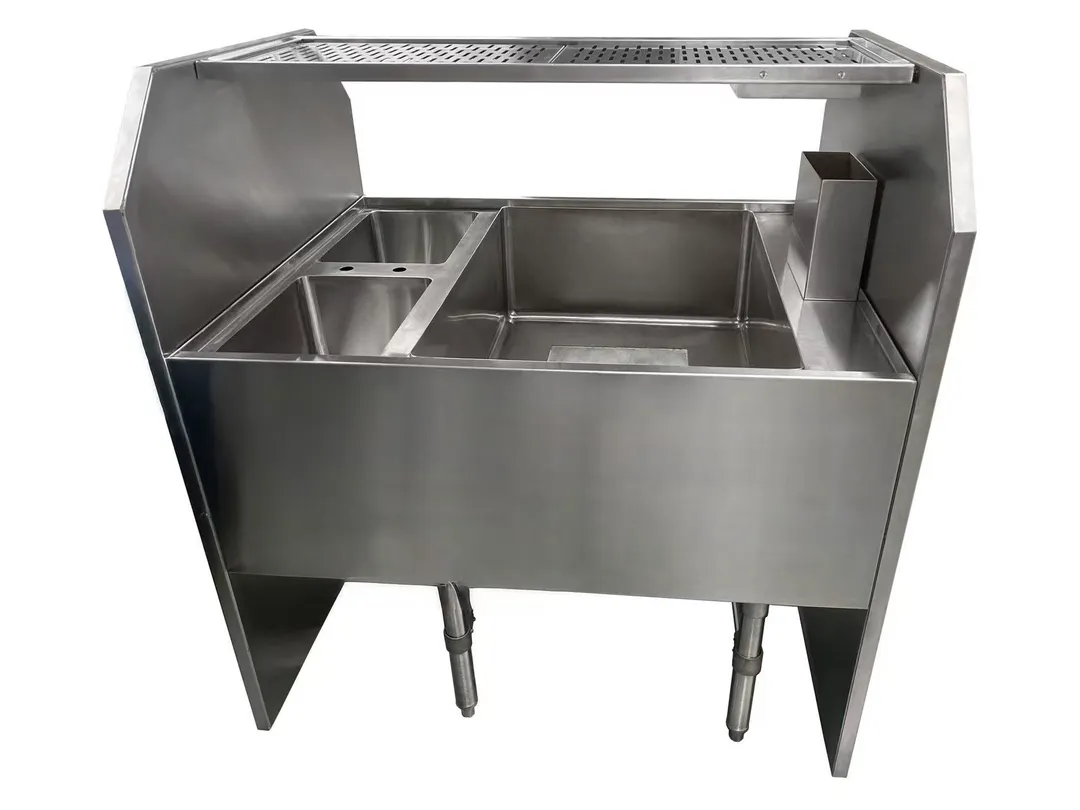 NBR Equipment NPTS-4235 Pass-Thru Combo Underbar Ice Bin/Cocktail Station