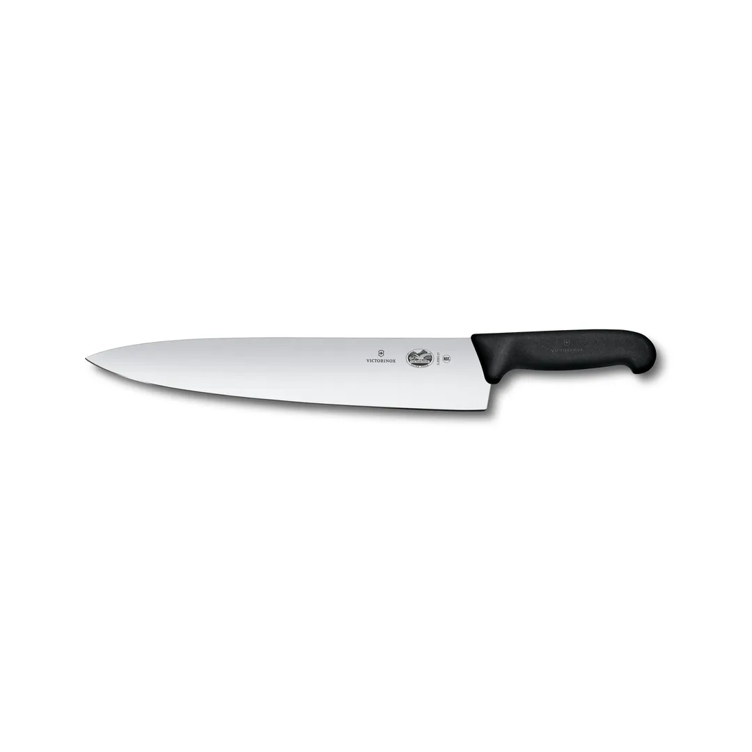Victorinox 5.2003.31B Chef Knife – 12" Blade, Black Fibrox Handle, Steel Blade