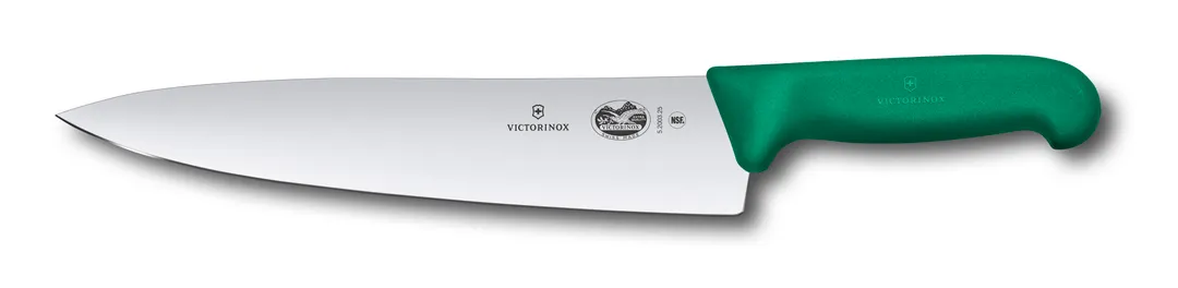 Victorinox 5.2004.25 Chef Knife – 10" Blade, 2-1/4" Green Fibrox Pro Handle, NSF