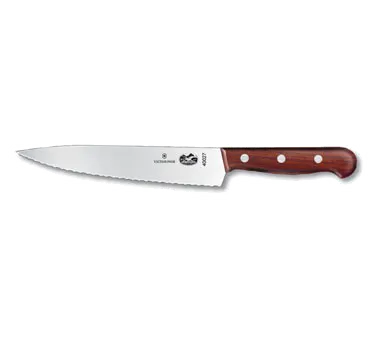 Victorinox 5.2030.19 Slicer Knife, 7½" Stamped Blade, Wavy Edge, Stiff 7" Blade, 1½" Wood Handle