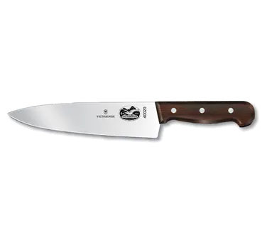 Victorinox 5.2060.20 Chef Knife – 8" Blade, 2" Handle Width, Stamped Style, Wood Handle 7"-9" Length