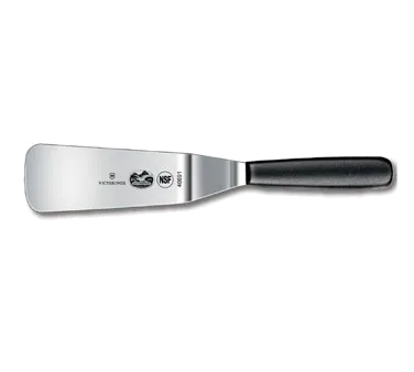 Victorinox 5.2763.16 Offset Spatula, 6" Stainless Steel Turner, Black PP Handle, Peggable Sheath