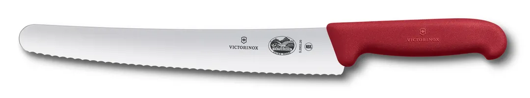 Victorinox 5.2931.26 Bread Knife, 10-1/4" Blade, 1-1/4" Red Fibrox Handle, Slip‑Resist, NSF
