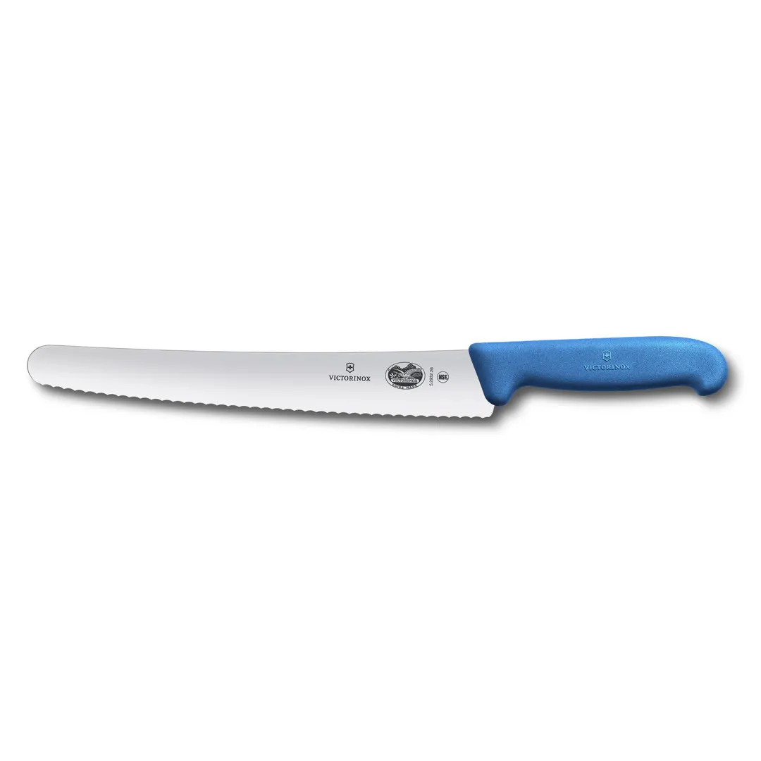 Victorinox 5.2932.26B - Baker's Bread & Cake Knife, 10¼" Serrated Blade, Blue Wood Handle