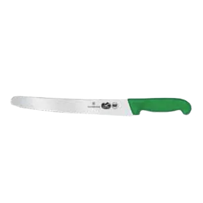 Victorinox 5.2934.26 Bread Knife, 10¼" Blade, Green Fibrox Slip‑Resist Handle, Stamped Serrated NSF