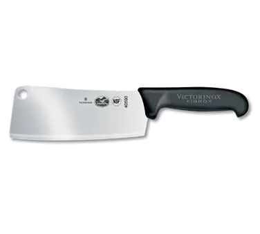 Victorinox 5.4003.18 Cleaver Knife, 7" x 2-1/2" Blade, 1 lb., Black Fibrox Pro Handle, NSF