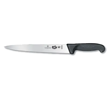 Victorinox 5.4503.25 Slicer Knife - 10" Semi-Flexible Pointed Blade, Black Fibrox Pro Handle, NSF