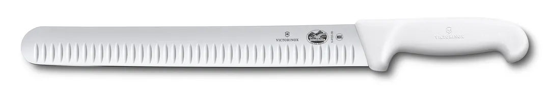 Victorinox 5.4727.30 Slicer Knife – 12" Blade, 1-1/4" Handle, Granton, White Nylon Slip‑Resistant NSF