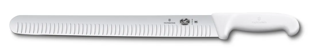 Victorinox 5.4727.36 Slicer Knife – 14" Blade, 1½" Handle, Granton Edge, White Fibrox Nylon, NSF