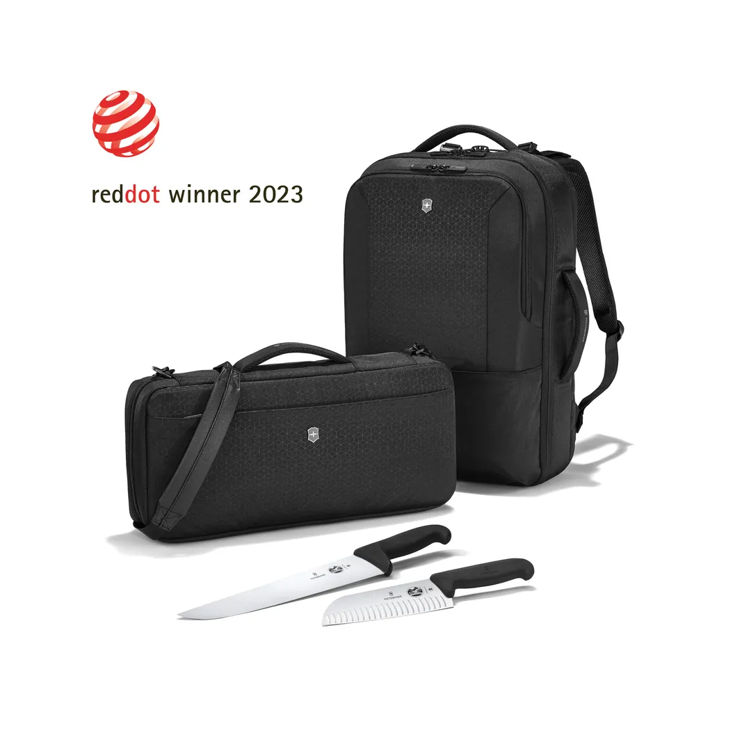 Victorinox 5.4953 Chef’s Backpack & Knife Folder Set, 2-Piece Steel Cutlery, Bag Included - 2/Bag