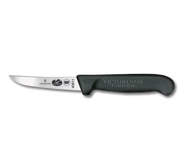 Victorinox 5.5103.10 Boning Knife, 4" Blade, Carbon Steel, Black Fibrox Handle, Slip‑Resistant, NSF