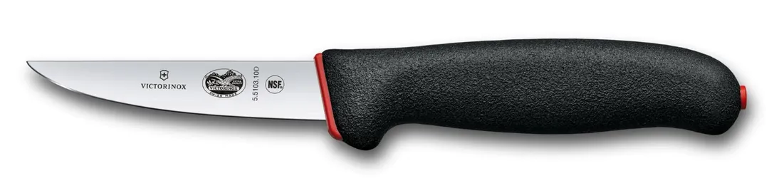 Victorinox 5.5103.10D Paring Knife, 4" Blade, Black/Red Dual Grip Non-Slip Soft Handle, NSF