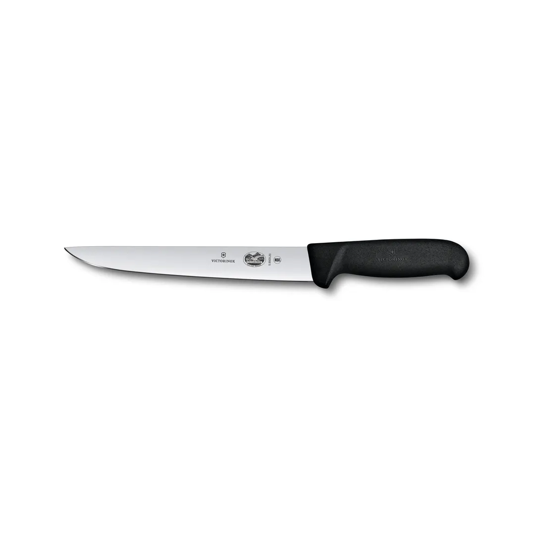 Victorinox 5.5503.20B Shoulder Knife, 8" Blade, Black Fibrox Handle – Ideal for Meat Slicing