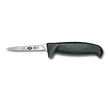 Victorinox 5.5903.08M Boning Knife – 3" Vent Blade, Black Fibrox Handle Stamped Slip‑Resistant NSF