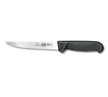 Victorinox 5.6003.15 Boning Knife - 6" Stiff High Carbon Steel Blade, Black Fibrox Pro Handle, NSF