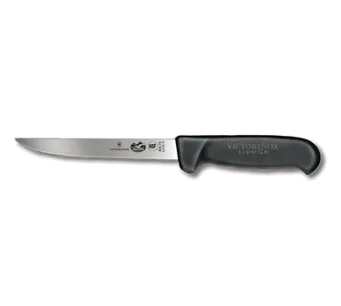 Victorinox 5.6103.15 Boning Knife - 6" Stiff High Carbon Steel Blade, Black Fibrox Pro Handle
