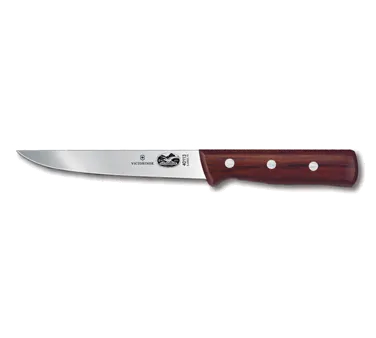 Victorinox 5.6106.15 Boning Knife, 6" Wide Stiff Blade, High Carbon Steel, Wood Handle, Stamped