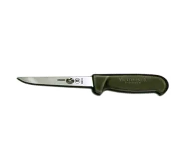 Victorinox 5.6403.12 Boning Knife – 5" Stiff Blade, Carbon Steel, Black Fibrox Handle, NSF, Stamped
