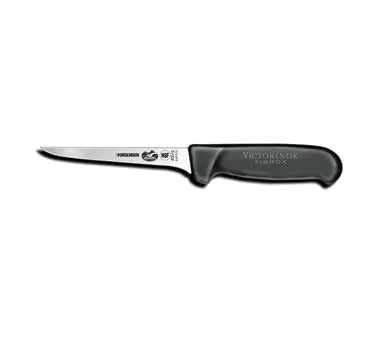 Victorinox 5.6413.12 Boning Knife – 5" Flexible Carbon Steel Blade, Black Fibrox Handle, NSF