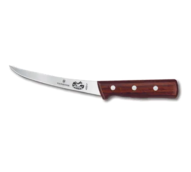 Victorinox 5.6606.15 Boning Knife 6" Curved Semi Stiff Blade, High Carbon Steel Stamped Wood Handle