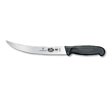 Victorinox 5.7203.20 Breaking Knife - 8" Curved Blade, Black Fibrox Pro Handle, Slip-Resistant NSF