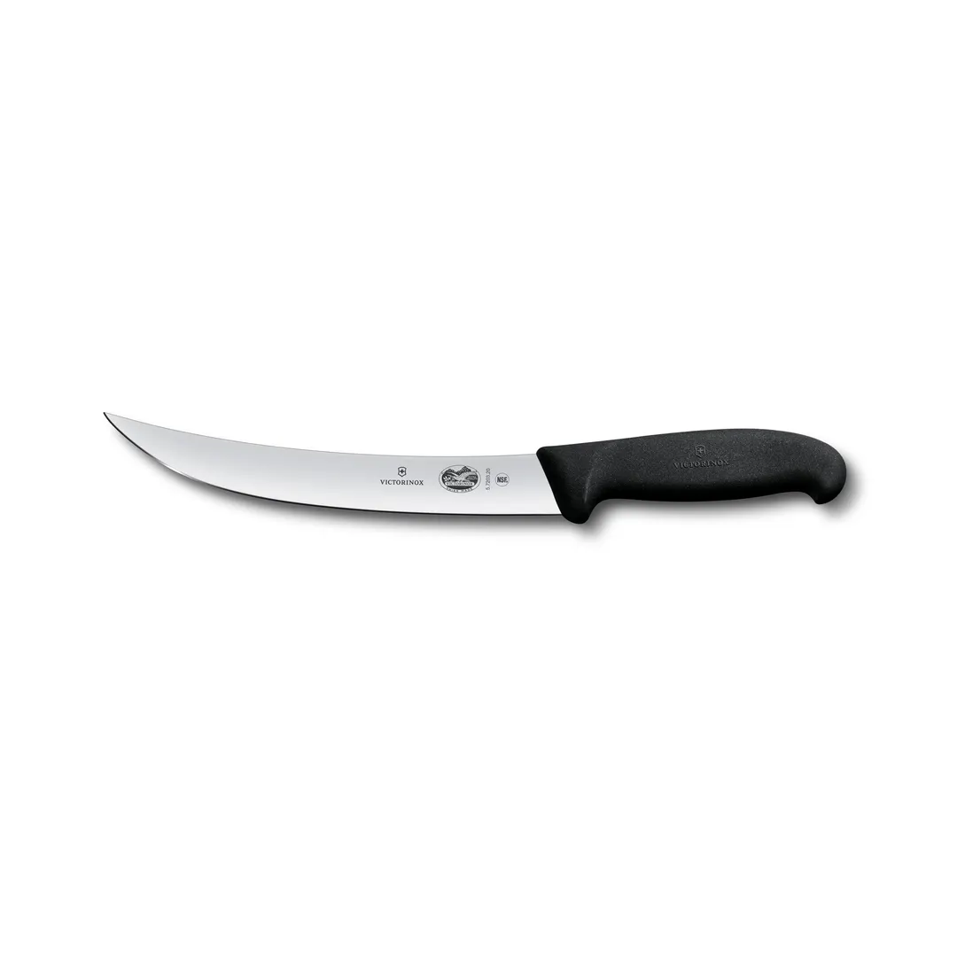 Victorinox 5.7203.20B Breaking Knife - Stamped 8" Stainless Steel Blade Black Fibrox Plastic Handle