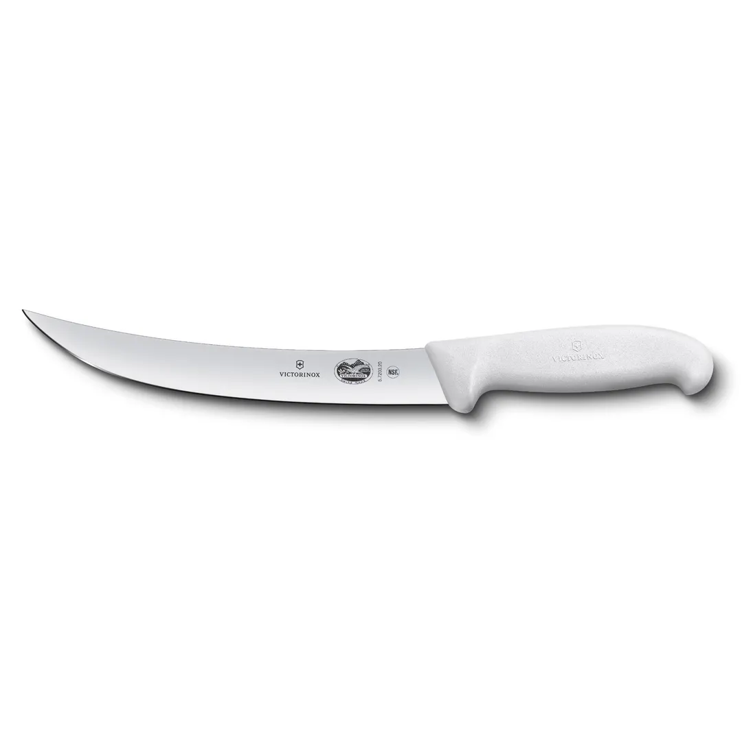 Victorinox 5.7207.20B Breaking Knife, 8" Stamped, White Fibrox Plastic Handle, Stainless Steel