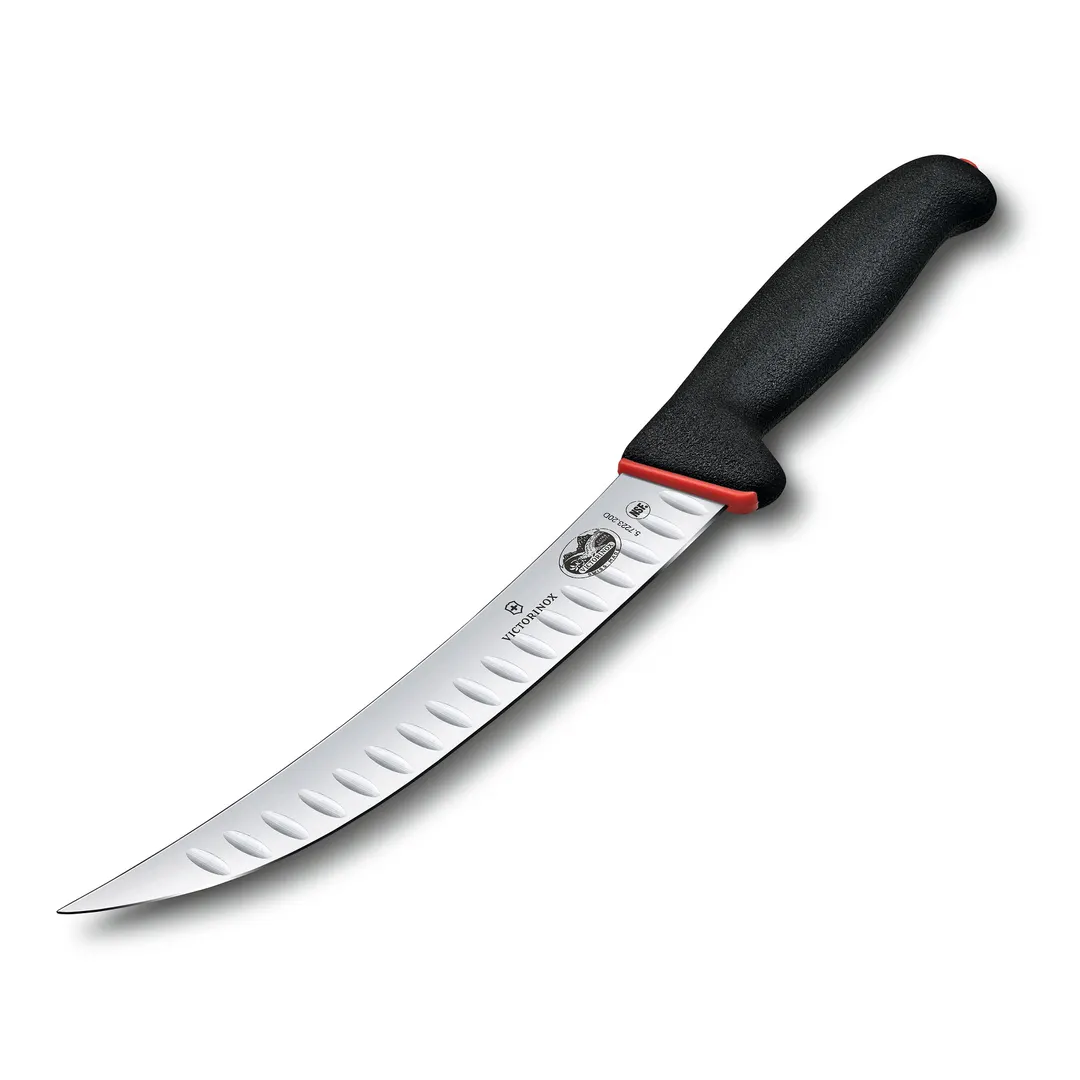 Victorinox 5.7223.20D Knife – 8" Stamped Curved Granton SS Blade B/R Pl DG NonSlip Soft Handle, NSF