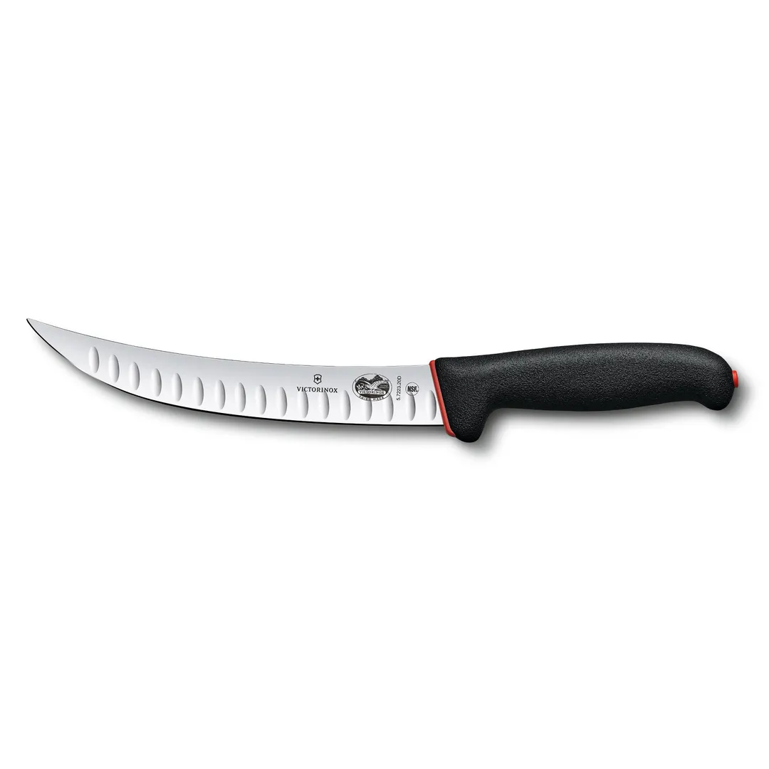 Victorinox 5.7223.20D Knife – 8" Stamped Curved Granton SS Blade B/R Pl DG NonSlip Soft Handle, NSF