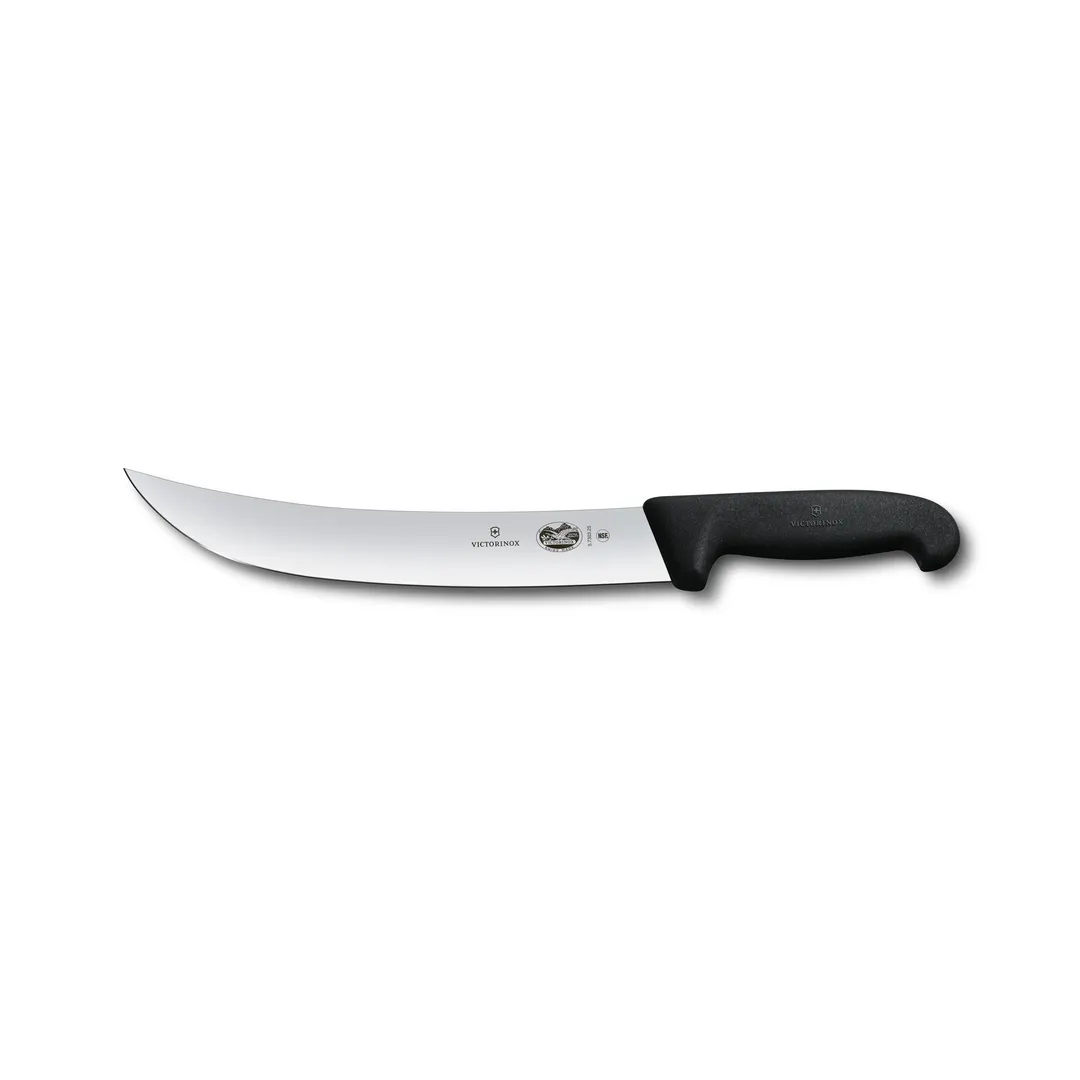 Victorinox 5.7303.25B Cimeter Knife – 10" Stamped Blade, Wood Handle, Black Fibrox, Cutlery