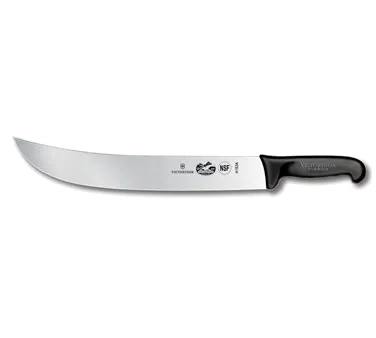 Victorinox 5.7303.36 Cimeter Knife – 14" Blade Black Plastic Handle, Carbon Steel Slip‑Resistant NSF