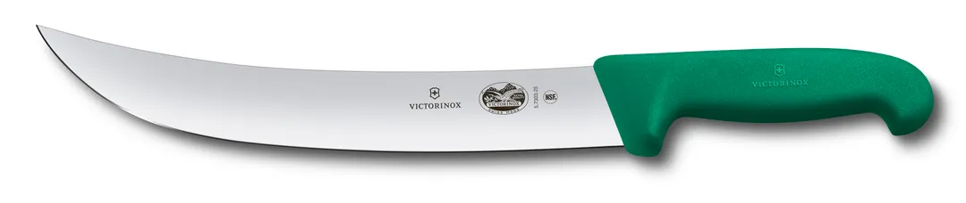 Victorinox 5.7304.25 Cimeter Knife - 10" Blade, Green Fibrox Pro Handle, Steel, NSF