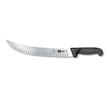 Victorinox 5.7323.31 Cimeter Knife – 12" Black Plastic Fibrox Handle, Steel Blade, Stamped, NSF