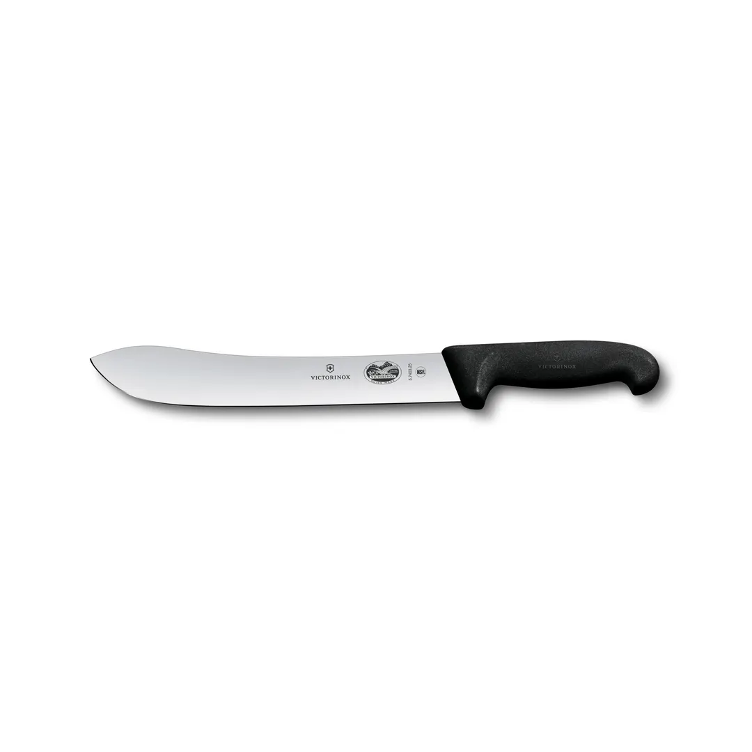 Victorinox 5.7403.25B - 10" Straight Blade Butcher Knife, Stamped, Black Fibrox Plastic Handle