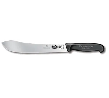 Victorinox 5.7408.25 Butcher Knife - 10" Blade, Yellow Fibrox Handle, Carbon Steel NSF Slip‑Resist