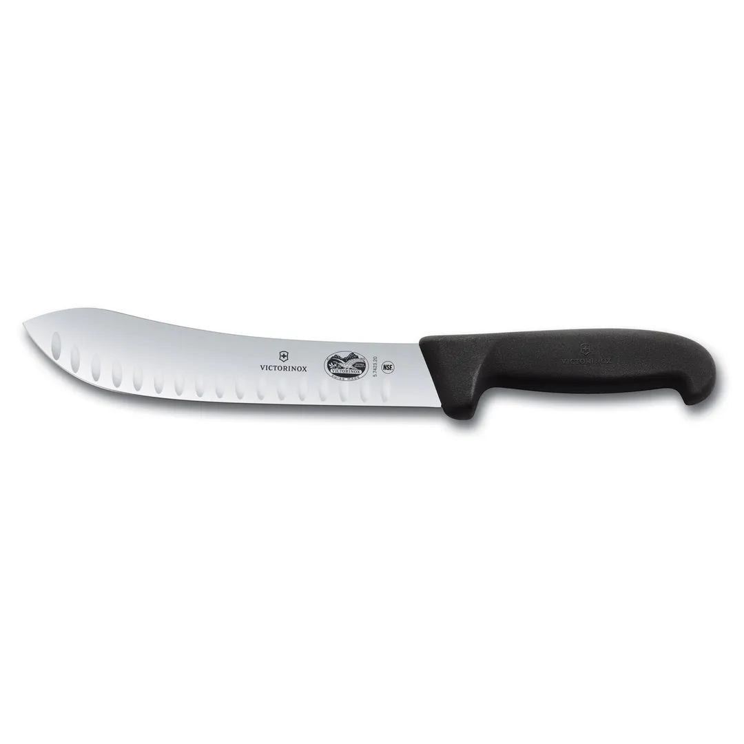 Victorinox 5.7423.20B Butcher Knife – 8" Straight Blade, Stamped, Black Fibrox Plastic Handle
