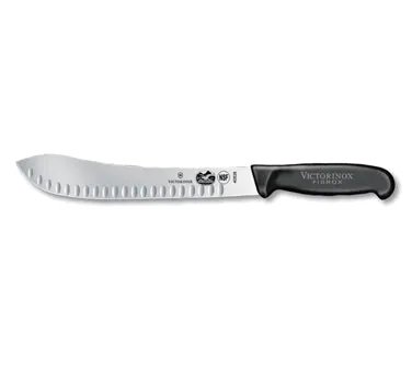 Victorinox 5.7423.25 Butcher Knife – 10" Granton Blade, Black Fibrox Pro Handle, NSF