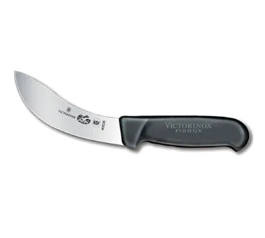 Victorinox 5.7803.12 Skinning Knife, 5" Curved Blade, Black Fibrox Pro Handle, Slip‑Resistant