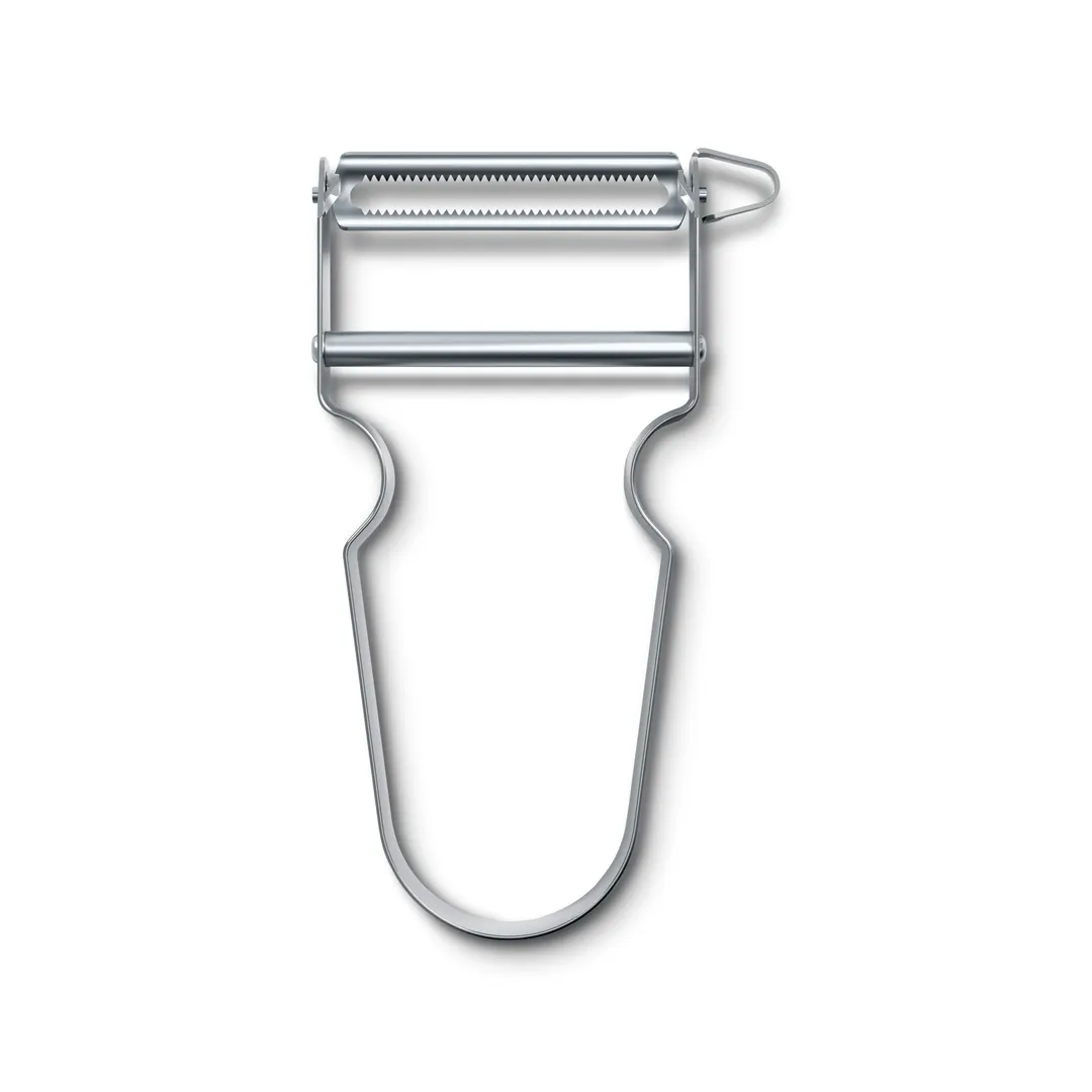 Victorinox 6.0913 5" Silver Star Serrated Edge Vegetable Peeler, Stainless Steel Blade, 5" Length