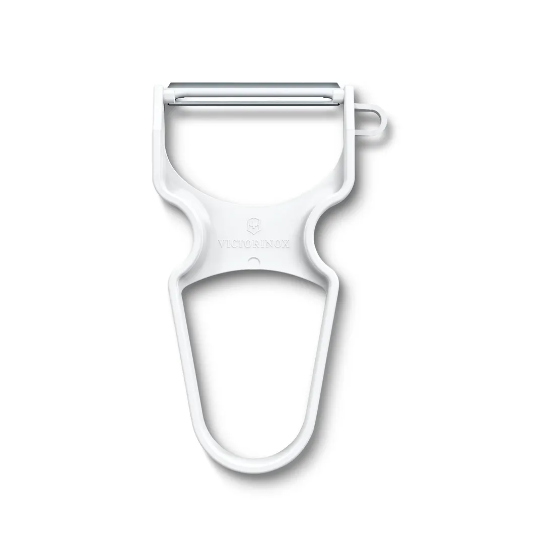 Victorinox 6.093 Rapid Straight Edge White Vegetable Peeler, 5" Blade, Stainless Steel Construction