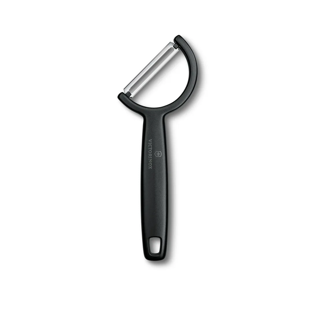 Victorinox 6.0950.3 Rho Straight Vegetable Peeler, 7" Length, Stainless Steel Blade, Black
