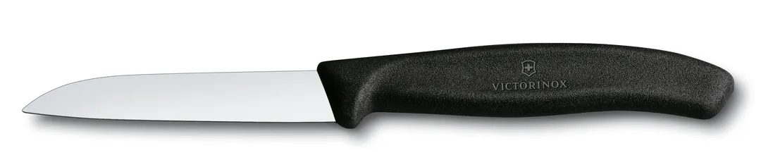Victorinox 6.7403 Paring Knife – Sheep’s Foot, 3¼" Blade, Carbon Steel, Black Handle, NSF