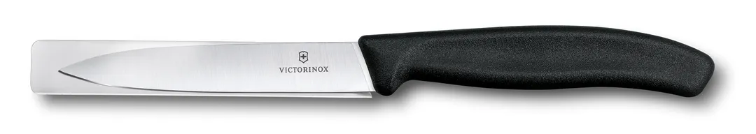 Victorinox 6.7703 Paring Knife – 4" Carbon Stainless Steel Blade, Black Handle, Classic, Etiquette