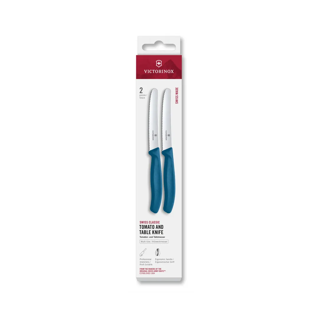 Victorinox 6.7832.2C1 Utility Knife – 4½" Serrated Blade, 3"-4" Length, Blue Handle, Stainless Steel
