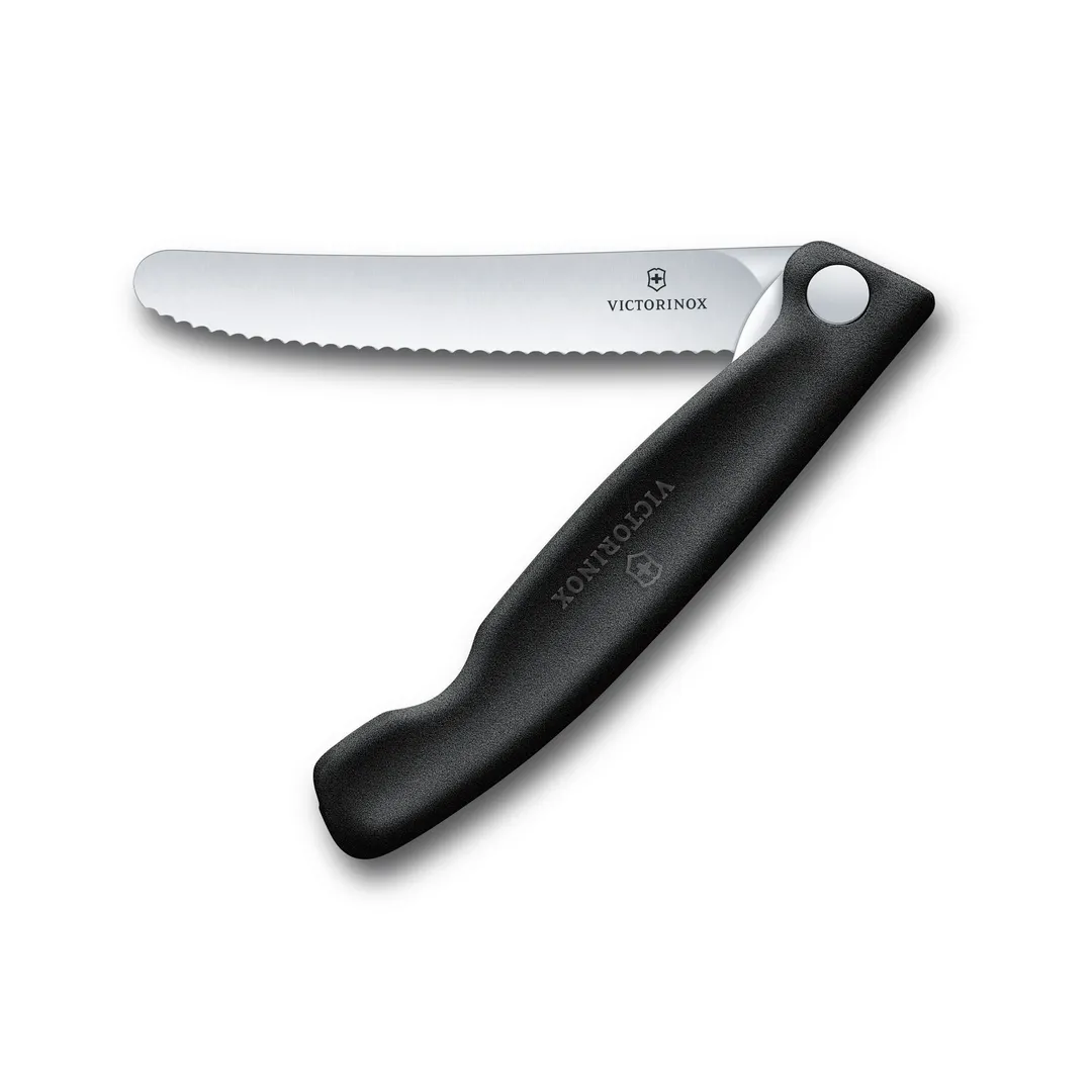 Victorinox 6.7833.F Paring Knife, 4" Serrated Blade, Black Plastic Handle, Stainless Steel, Stamped