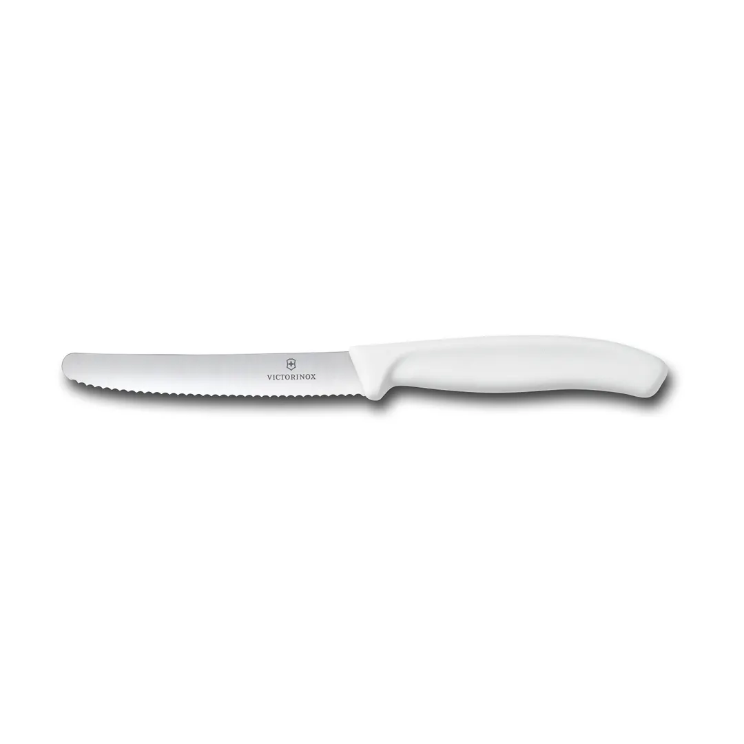 Victorinox 6.7837 Paring Knife, 4¼" Rounded Tip, Stainless Steel Blade, White PP Handle, NSF