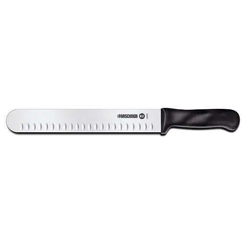 Victorinox 7.6059.13 Slicer Knife – 10" Blade, 1-1/2" Black Polypropylene Handle, Granton Edge