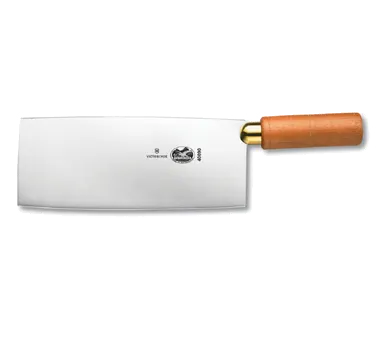 Victorinox 7.6059.8 Chinese Cleaver Knife, 8" x 3" Curved Blade, Walnut Wood Handle, Wood Color